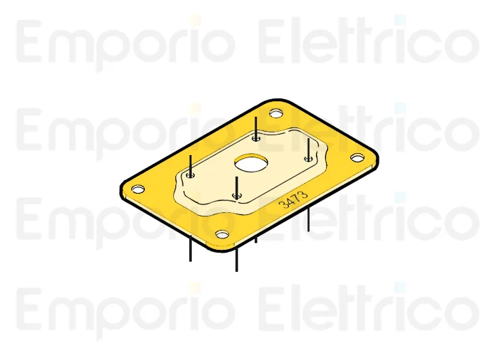 fadini pièce détachée plaque de base 150x100 mm sp.3 pour prit 19 44203