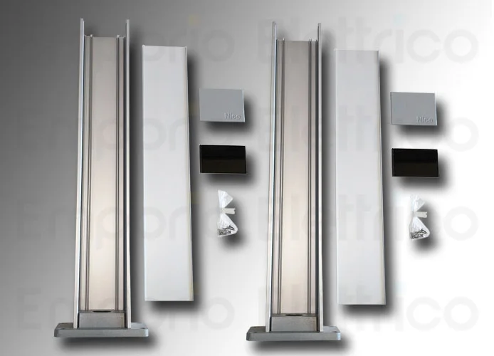 nice 2 pcs colonnette aluminium h= 500mm pour 1 photocellule moyenne/grande era post pph1