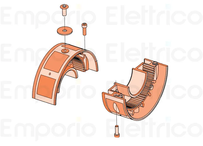 faac pièce détachée mi-couronne ø200 pour moteur 200_220/60 6020522