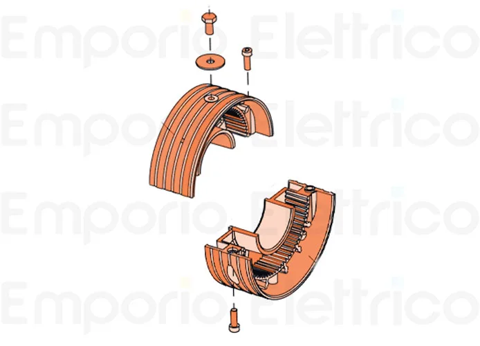 faac pièce détachée demi-couronne ø240 pour moteur 240/76 6020529