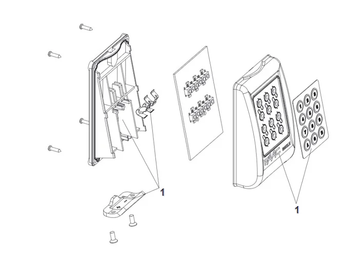 faac page pièces détachées pour keypad 868 slh