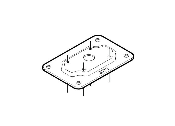 fadini pièce détachée plaque de base 150x100 mm sp.3 pour prit 19 44203