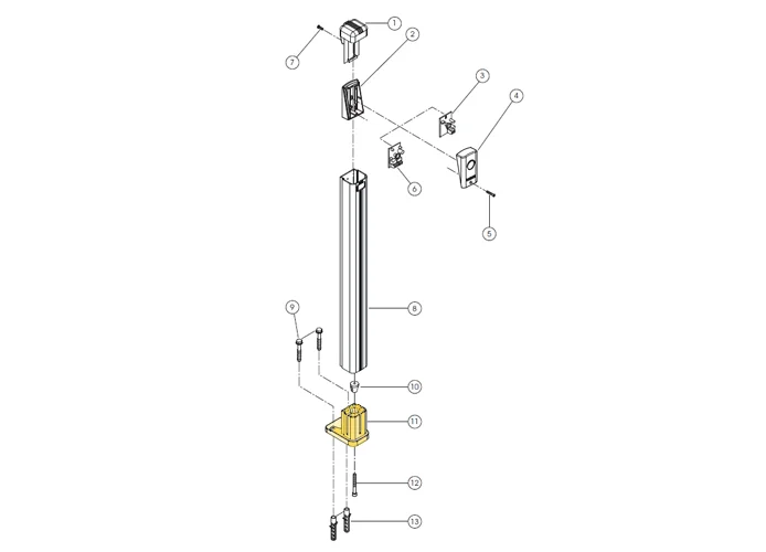 fadini pièce détachée socle de base pour colonnette pour trifo 11 11011