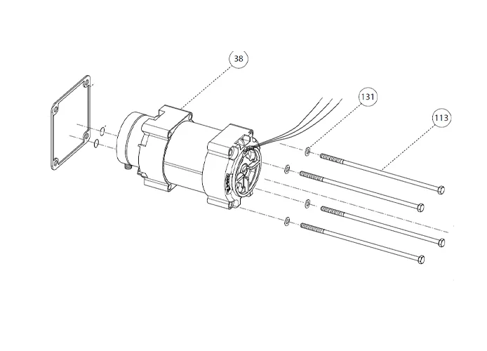 fadini pièce détachée moteur électrique 0,25 hp pour aproli 280 batt 28038