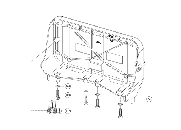 fadini pièce détachée vis m8x30 te inox de fixation pour aproli 280 batt 280104