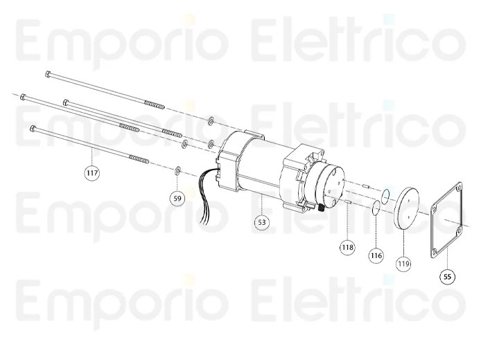 fadini pièce détachée moteur électrique avec pompe p3 pour aproli 380 lb 380126