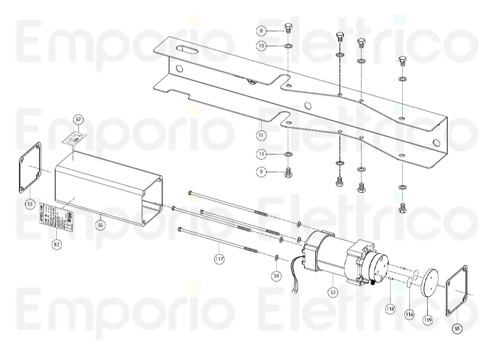 fadini pièce détachée étrier de fixation pour aproli 380 lb 38011