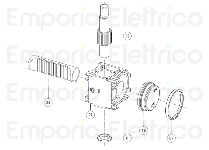 fadini pièce détachée arbre denté pour aproli 380 lb 38022