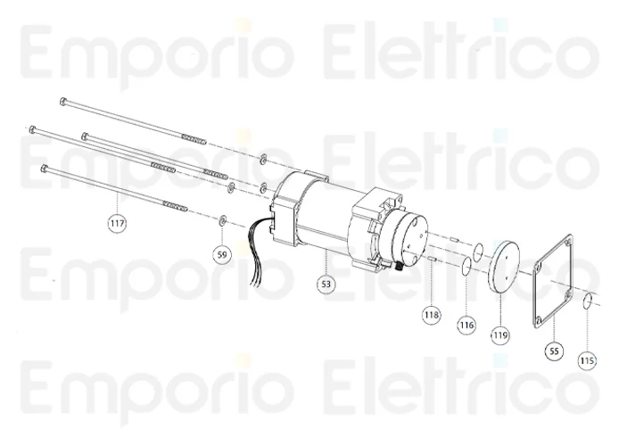 fadini pièce détachée tireur m5x185 moteur/pompe pour aproli 380 lb 380117