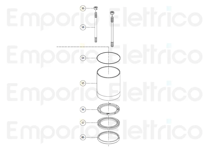 fadini pièce détachée tireur m8x126 pour aproli 480 48058