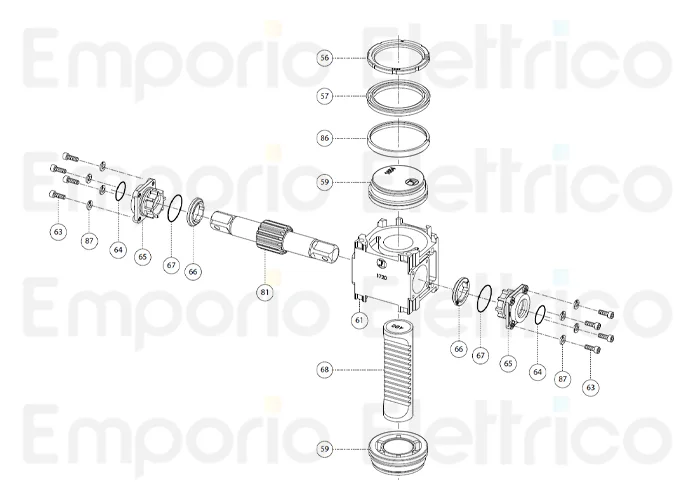 fadini pièce détachée support arbre complet pour aproli 480 480108