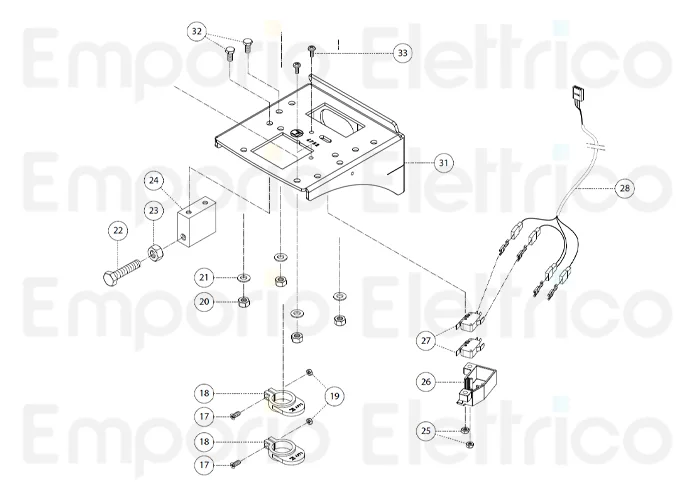 fadini pièce détachée écrou m8 pour bart 350 35020