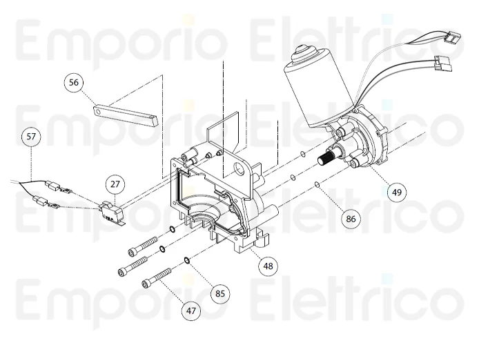 fadini ricambio semicarcassa interna per bart 350 35048