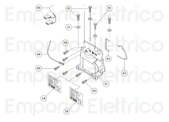 fadini pièce détachée étiquette bart 350 master pour bart 350 35058