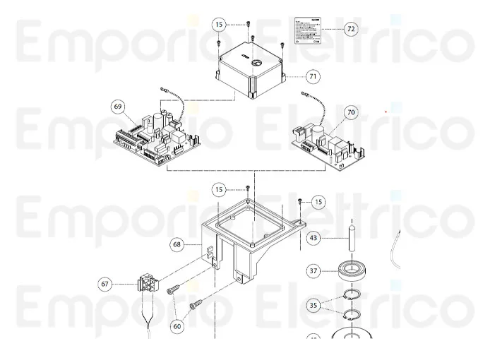 fadini pièce détachée support programmateur pour bart 350 35068