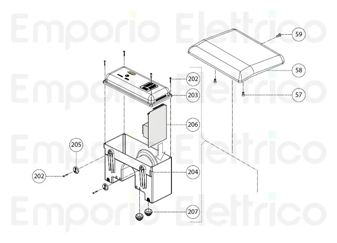 fadini pièce détachée vis en acier inoxydable m8x16 tsei pour bayt 980 97057