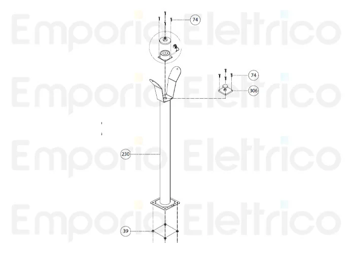 fadini pièce détachée vis m5x18 te en inox pour bayt 980 97074