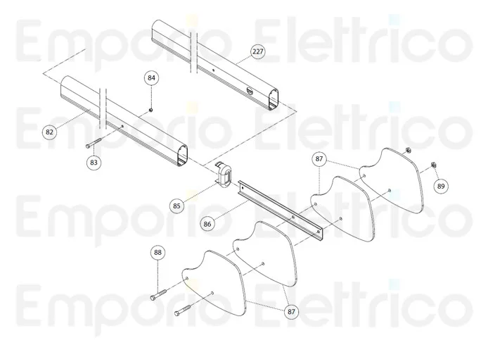 fadini pièce détachée tige de renforcement r533 de 3,0 m pour bayt 980 97082