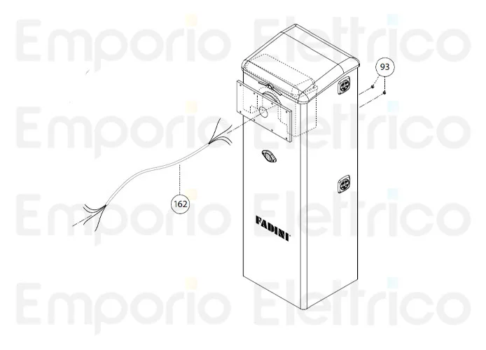 fadini pièce détachée câble d'alimentation des feux noir 4x1 pour bayt 980 97162