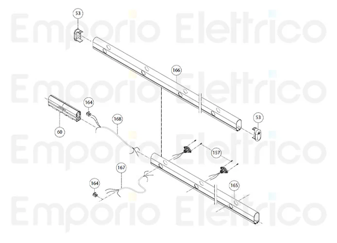 fadini pièce détachée tige r532 percée de 3,20 m pour bayt 980 97166