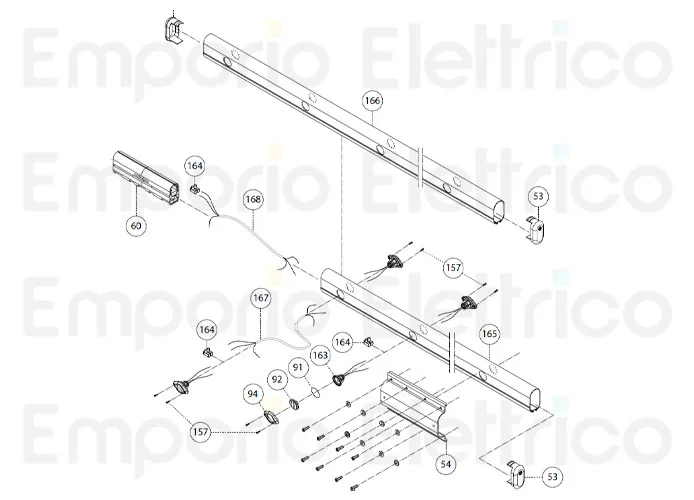 fadini pièce détachée câble gris 3x1 de 120 cm pour bayt 980 97167