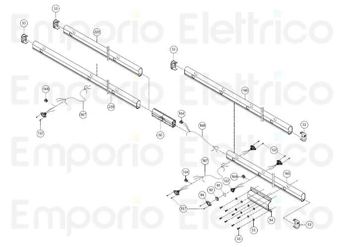 fadini pièce détachée tige r532 de 2,10 m pour bayt 980 97228