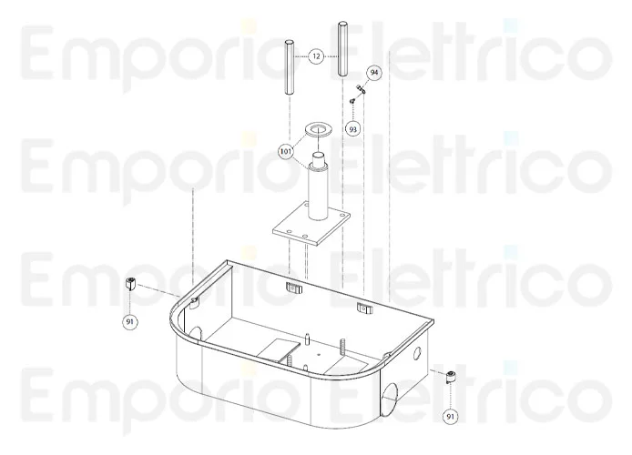 fadini pièce détachée écrou spécial 100 long pour combi 740 980 74012