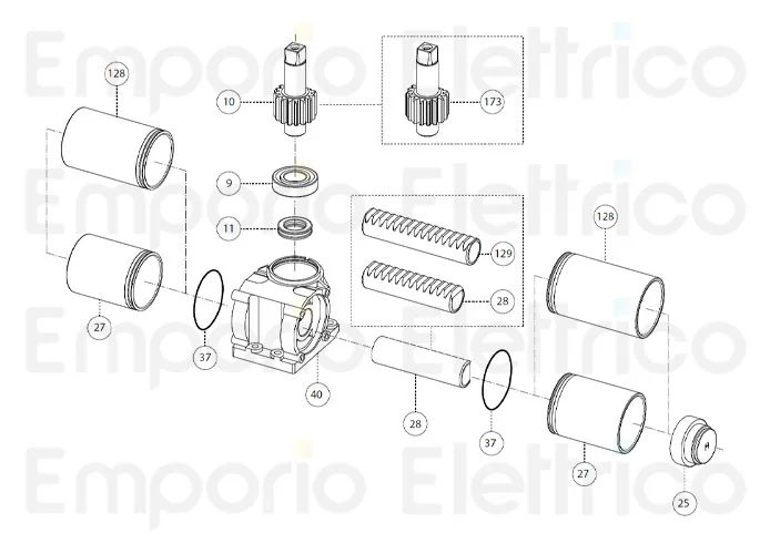 fadini ricambio monoblocco a croce per combi 740 980 74040