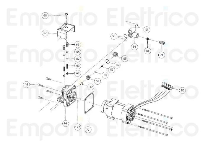 fadini pièce détachée vis m6x16 tei pour combi 740 980 74068