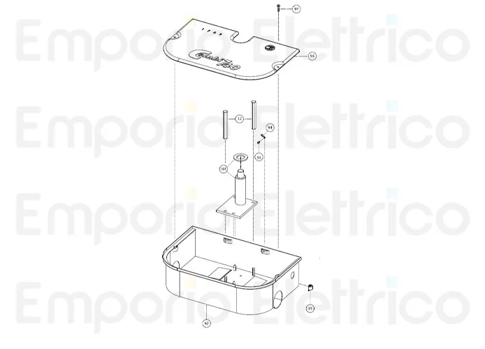 fadini pièce détachée couvercle de protection en aluminium pour combi 740 74095