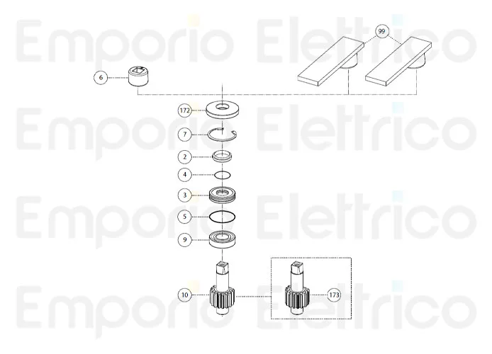 fadini pièce détachée dispositif de fixation pour combi 740 74099