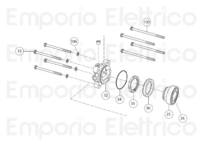 fadini pièce détachée rondelle ø 8 pour combi 740 740106