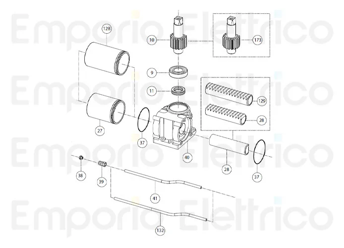 fadini pièce détachée tube de sortie en cuivre pour 175° pour combi 740 740132