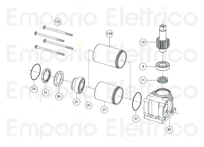 fadini pièce détachée vis m8x150 te pour combi 740 740133