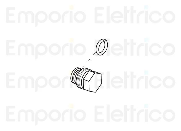 fadini pièce détachée capuchon hexagonal en laiton pour combi 740 - droit 740140