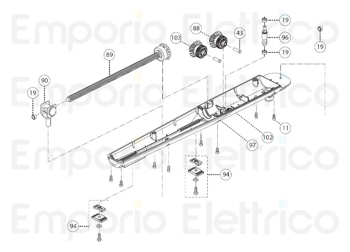 fadini pièce détachée broche de déverrouillage pour dardo 424 / 430 43043