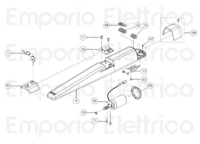 fadini pièce détachée vis m8x14 te pour dardo 424 / 430 43067