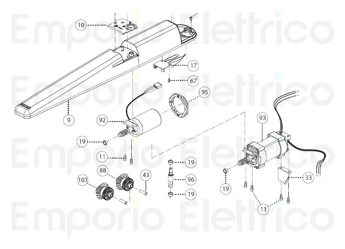 fadini pièce détachée plaque de protection encodeur pour dardo 430 43033