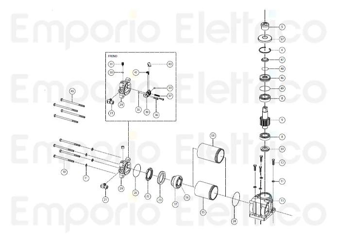 fadini pièce détachée rondelle ø 8 pour drive 700 70211