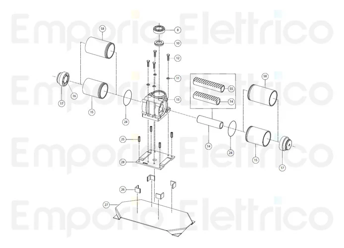 fadini pièce détachée tige dentée de 110° pour drive 700 70214