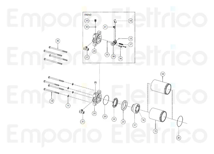 fadini pièce détachée vis m8x125 te pour drive 700 70219