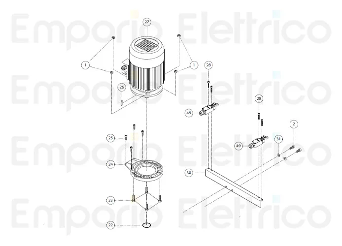 fadini pièce détachée rondelle ø 8 pour fibo 300 30031