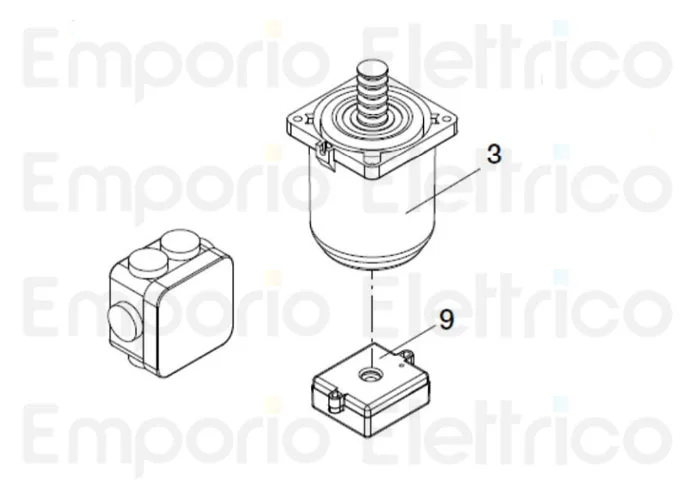 beninca pièce détachée moteur 24 v d.c. x zed-24/asc pour adam.24 9686250