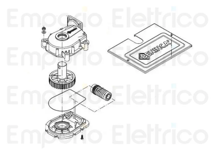 beninca pièce détachée couvercle inférieur pour du.it9/14/24v 9686286