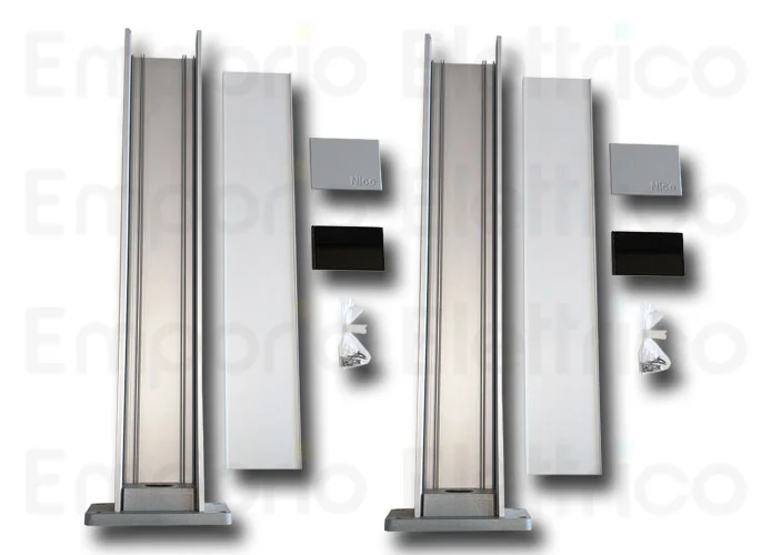 nice 2 pcs colonnette aluminium h= 500mm pour 1 photocellule moyenne/grande era post pph1