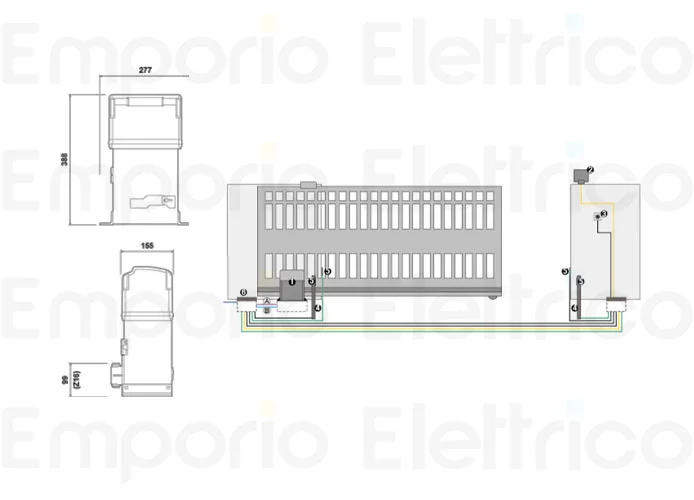 faac motoriduttore per cancelli scorrevoli 844 c 3ph 400v 109928