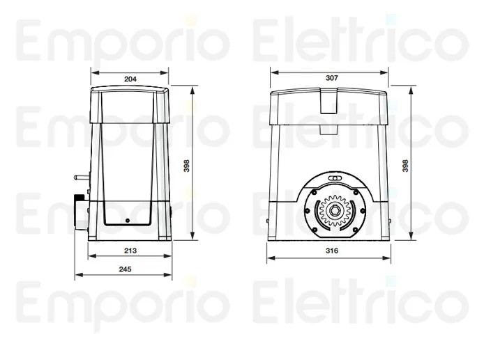 beninca page des pièces détachées pour moteur bull17 omai-115