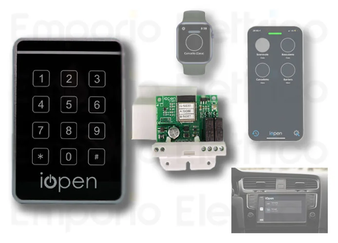 iopen kit de commande locale et a distance mifare 125 khz ou pin numérique iopen start wg