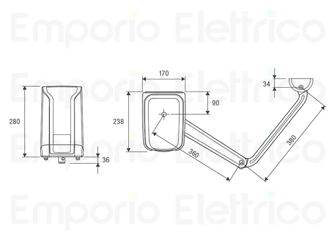 beninca motoriduttore braccio articolato 24v sam.24 plus 959007008