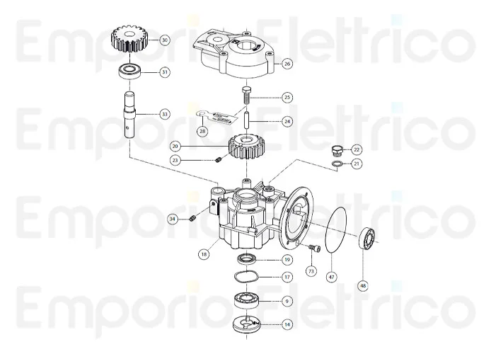 fadini ricambio ingranaggio di accoppiamento z18 m4 20030